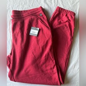 Women’s red Eddie Bauer joggers, size large